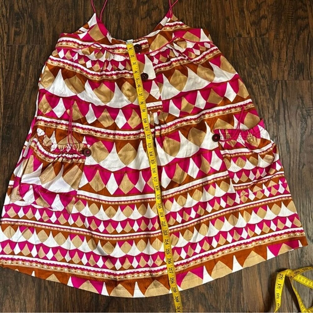 Diane Von Furstenberg Women’s Pink Geometric Silk Shift Dress Size 12 Vintage - Picture 8 of 10